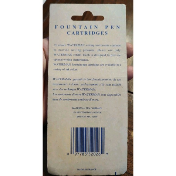 New! Waterman Fountain Pen Refills Black & Blue/Black 32 Cartridges / 4 Packs - Picture 4 of 6